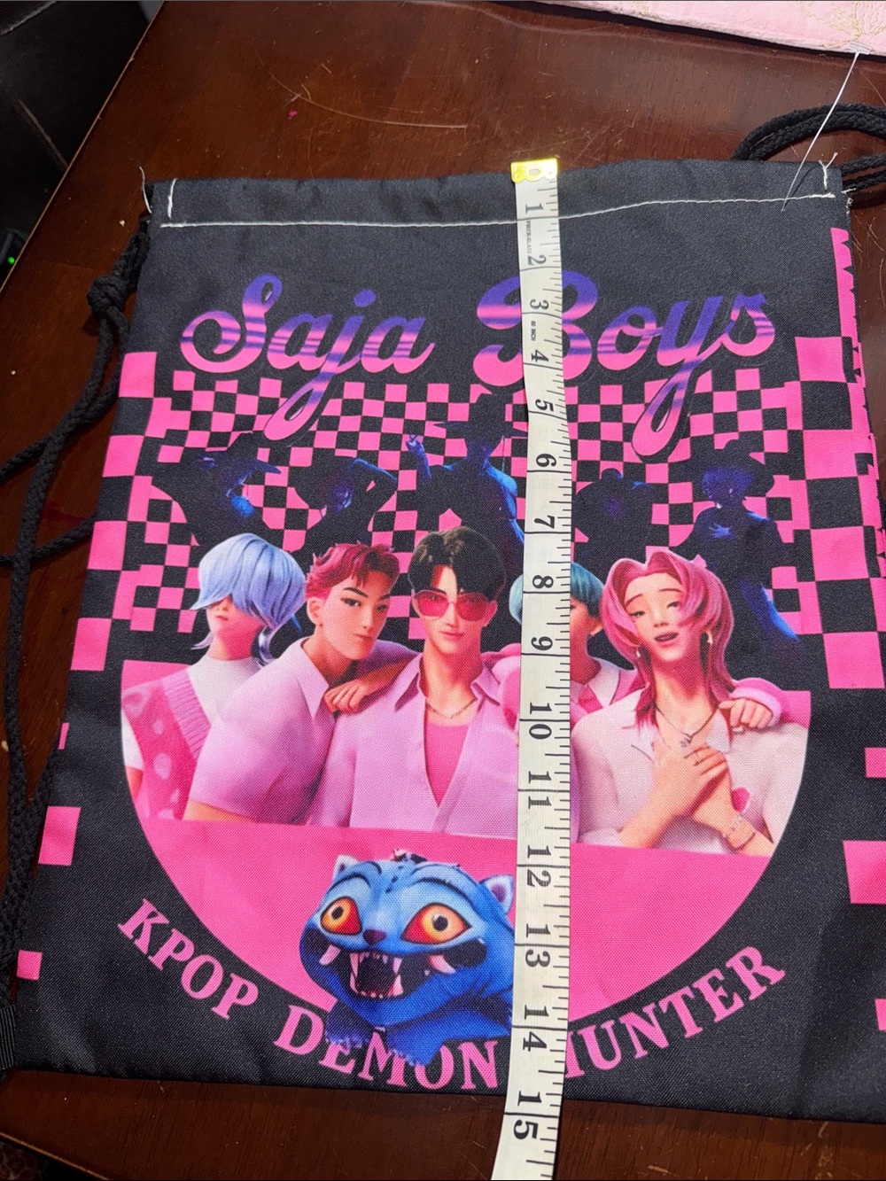 KSaja Boys Pink Graphic Drawstring Kids Bottoms Bag